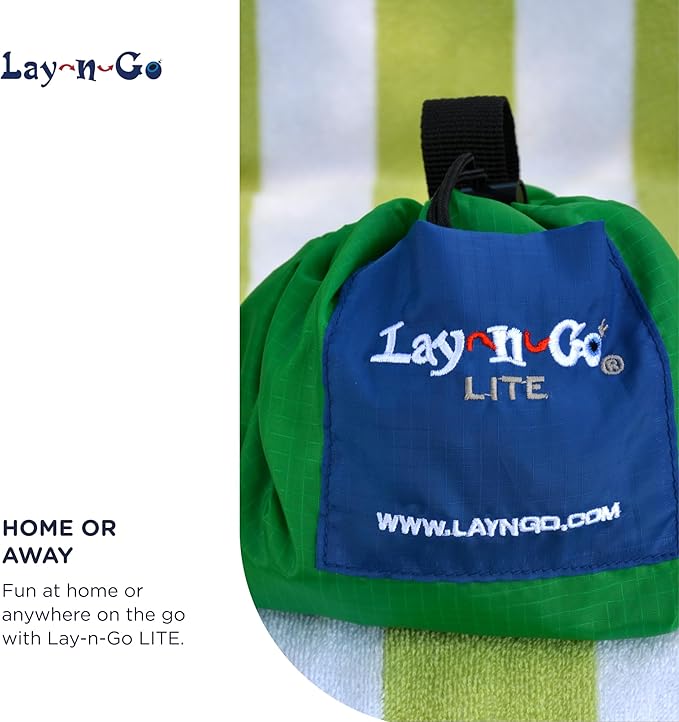 Lay-n-Go 2-in-1 Small Portable Drawstring Toys Storage Organizer and Play Mat for Room and Travel, Made for Kids and Toddlers with a Durable Patented Design