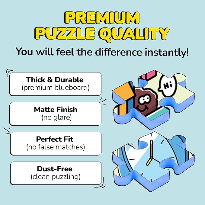 Odd Pieces Jigsaw Puzzles 1000 Pieces with Storytelling Comics, Secret Ending, Puzzle for Mystery Adults & Kids - 19.7'' x 27.6'' Frameable Magic Puzzle Art (Turbo 3000)