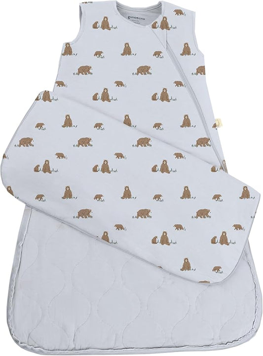GUNAMUNA günamüna Unisex Baby, Toddler Wearable Blanket, Sleeping Bag Bamboo Rayon, Sleep Sack with Diaper Zipper, 2.6 TOG