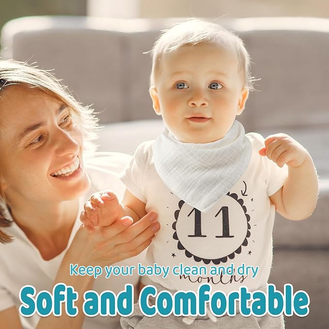 Baby Bibs Muslin Drool Teething Drooling Bibs for Baby Girl Boy Muslin Cotton