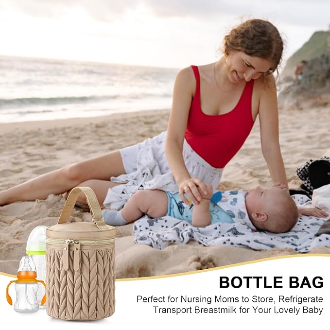 Accmor Breastmilk Cooler Bag, Insulated Baby Bottle Cooler Tote Bags for Nursing Mom Daycare