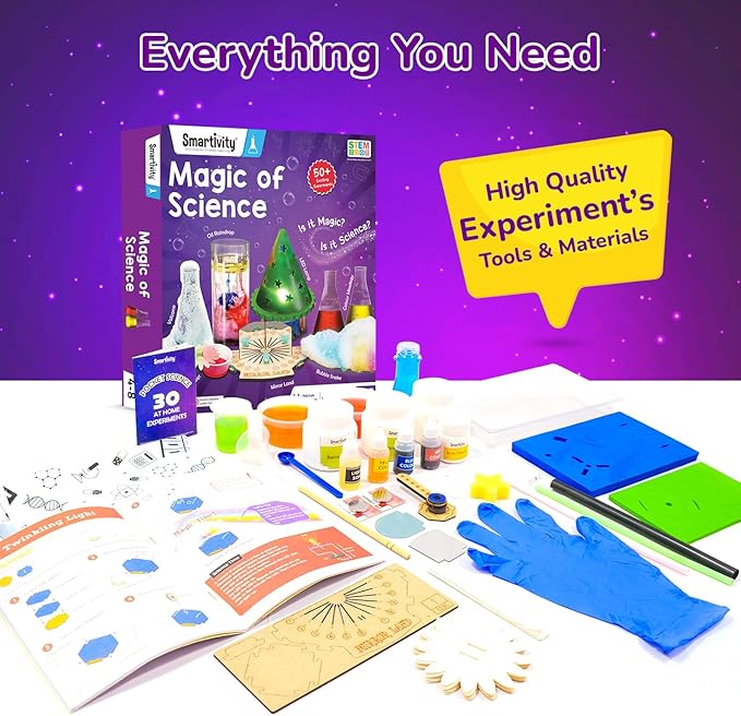 Smartivity Magic Science Kit for Kids Ages 4, 5, 6, 7, 8 Years | 50+ Amazing Science Experiments I Birthday Gifts for Boys & Girls | I Educational Toy for Kids Age 4-8 Years Old