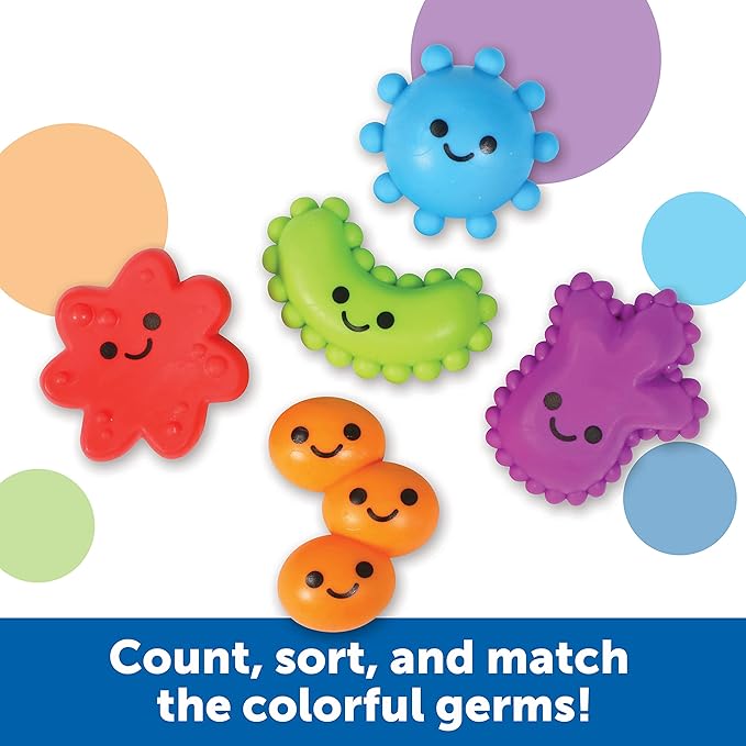 Learning Resources Silly Science Fine Motor Sorting Set - 55 Pieces, Age 3+ Educational Toy, Preschool Fine Motor Skills, PreK Manipulatives