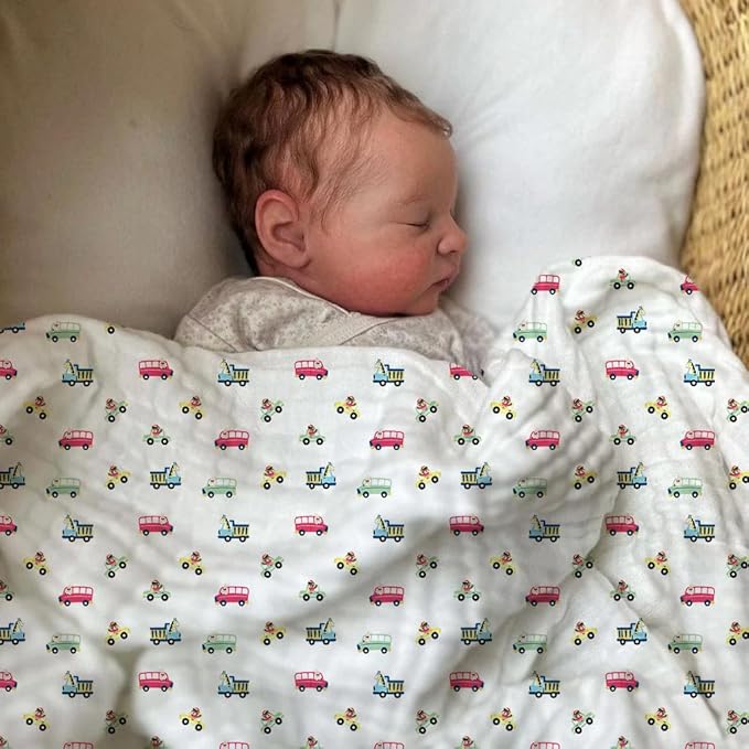 Soft Cotton Baby Blanket, Breathable Lightweight Baby Blanket for Infants Newborn Boys and Girls - Nursery, Crib, Stroller Blanket (Explorer)