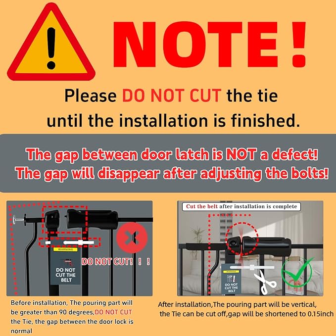 TSAYAWA Extra Wide Baby Gate with Door, 52.76~62.2 Inch Wide Presure Mounted No Drill Metal Auto Close Child Gate for Stair Doorway - Indoor Outdoor Safty Gate for Toddler Dog Doggie, Black