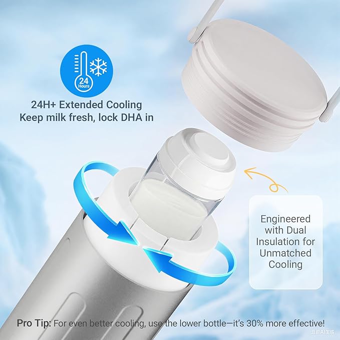 Cooling Gel Tube for Breast Milk – 24 Hour Cold Retention, Compatible with Ceres Chill Breastmilk Cooler & Storage Bottle, 2 PCS