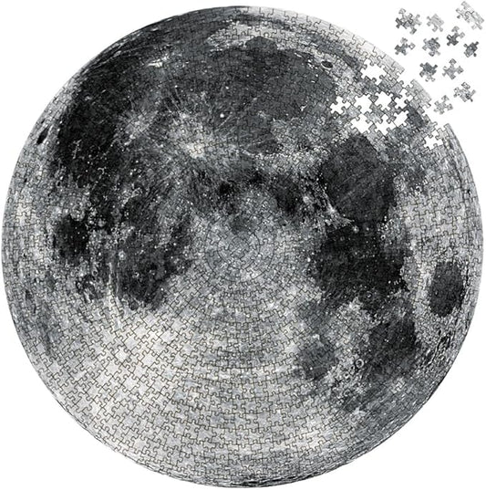MaxRenard Game 1000 Pieces Jigsaw Puzzle Round Puzzle Toy The Moon