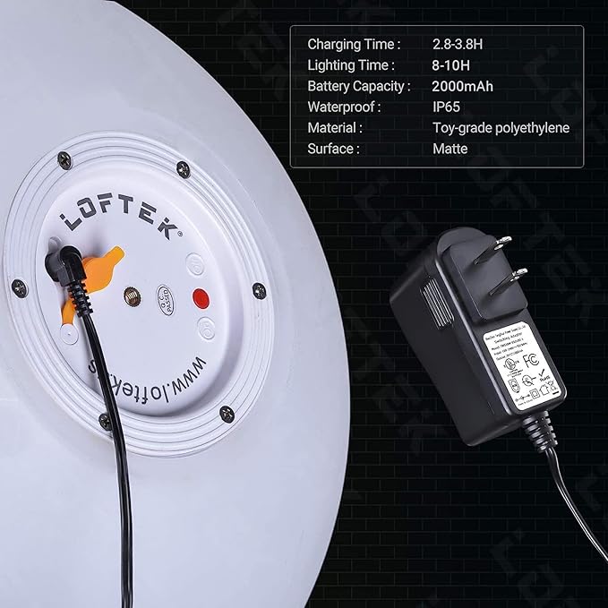 LOFTEK 12-inch LED Dimmable Light Ball: Waterproof Floating Pool Lights with Remote, 16 Colors Sphere Night Light, Cordless & Fast Chargeable, Sensory Toys for Kids, Home, Party, Pool Decor