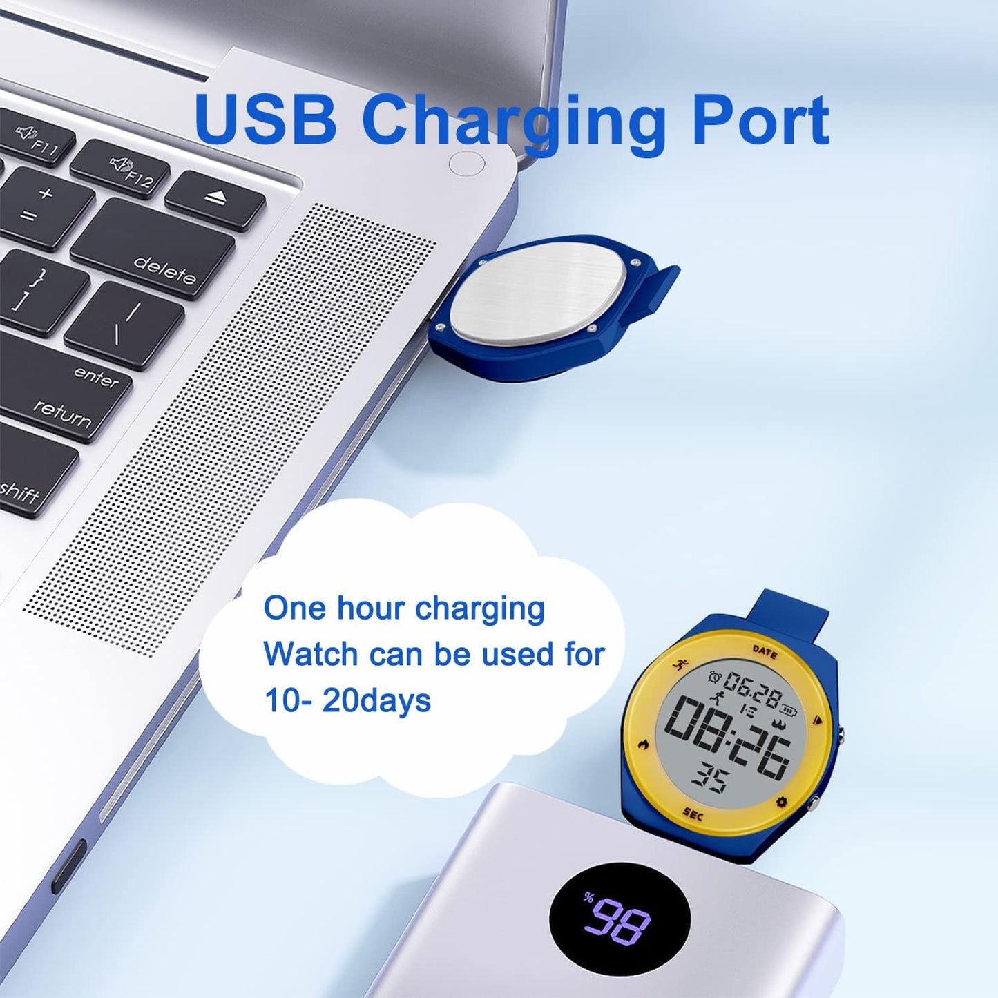 Kids Watches for Girls Boys Digital Sport Watch with Step Counter Pedometer Vibration Alarm Clock, No App Waterproof Fitness Tracker Kids Watch Boys Girls Teens Students Ages 5-16