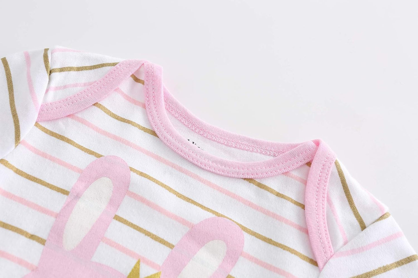 Kiddiezoom Baby Bodysuit Newborn Short Sleeve baby One-Piece Cotton 5-Pack baby clothes