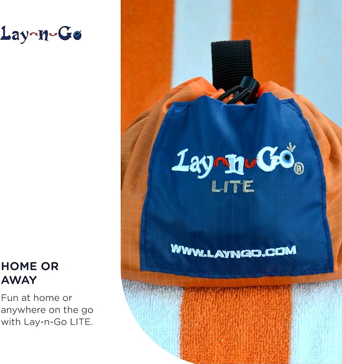 Lay-n-Go 2-in-1 Small Portable Drawstring Toys Storage Organizer and Play Mat for Room and Travel, Made for Kids and Toddlers with a Durable Patented Design
