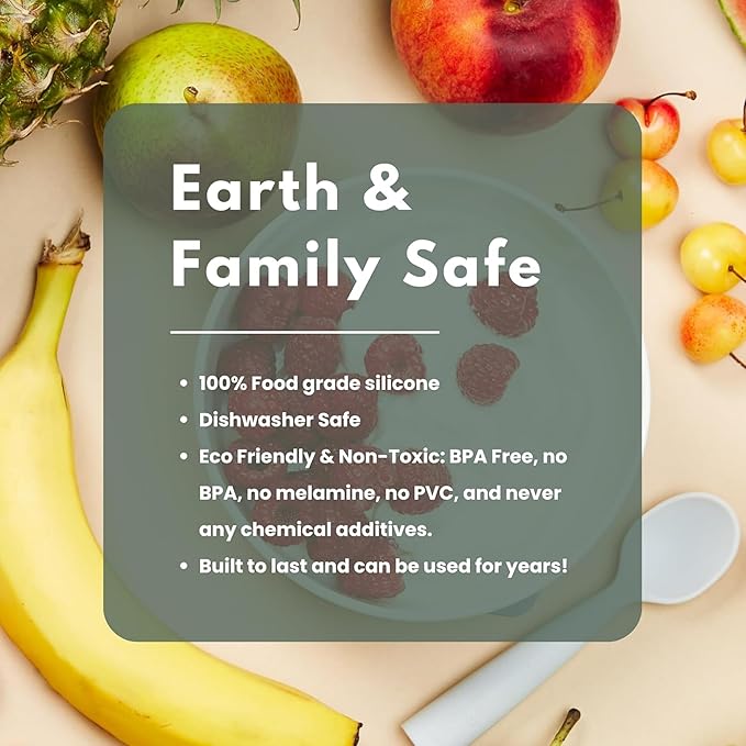 Miniware Silicone Baby Spoon for Training - BPA Free Baby Utensils - Baby Spoons Self Feeding 6 Months | 100% Food Grade Silicone - Modern & Dishwasher Safe | Dishwasher Safe (Pistachio & Toffee)