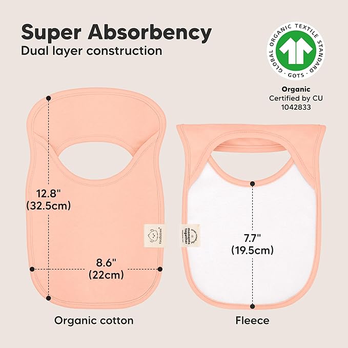 8-Pack Baby Bibs for Boys, Girls - Pullover Bibs for Drooling Teething Baby Girl & Boy Toddler, Newborn, Soft & Absorbent, Cute Colors, Large Torso Coverage Keep Infant Clean & Dry (Embrace)