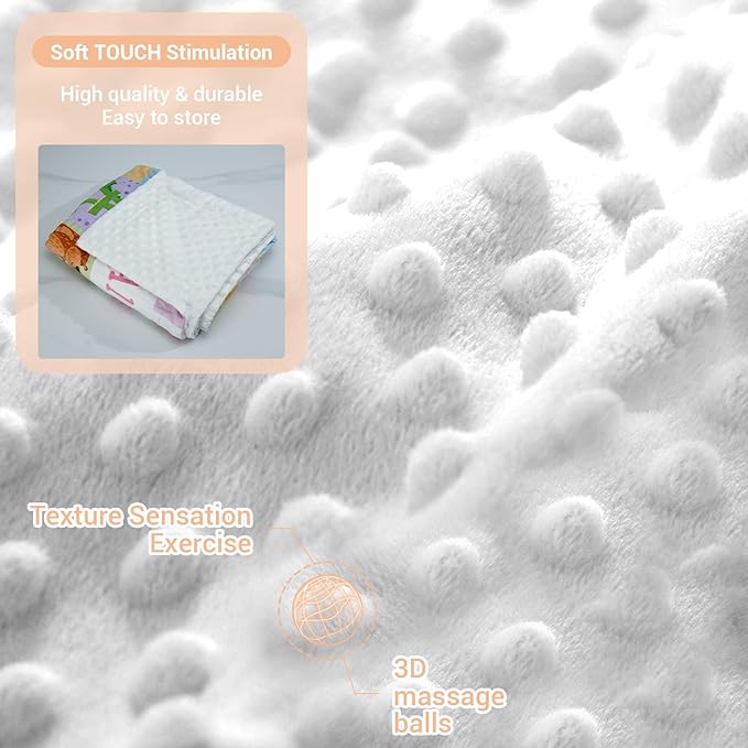 Personalized Baby Blankets for Girls & Boys - Super Soft Easter Blanket with Thick Double-Layer Dotted Backing, Personalized Baby Gifts for Baby Shower from Grandma (Rainbow, Customize Now)