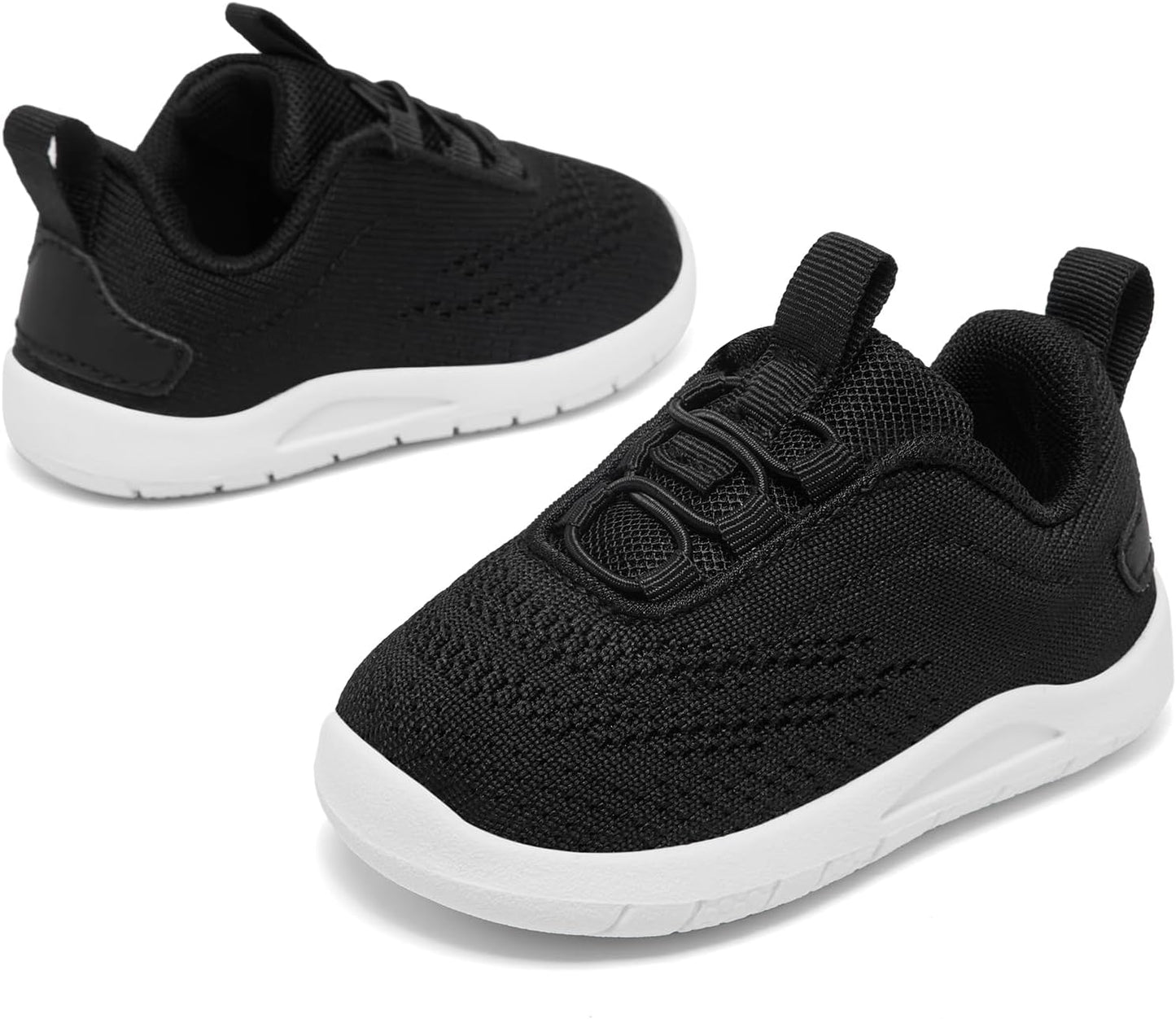 MORENDL Toddler Slip On Sneakers Baby Walking Shoes Non-Slip Breathable Unisex Pink Mesh Lace-Up Athletic Sneakers Infant Running Shoes