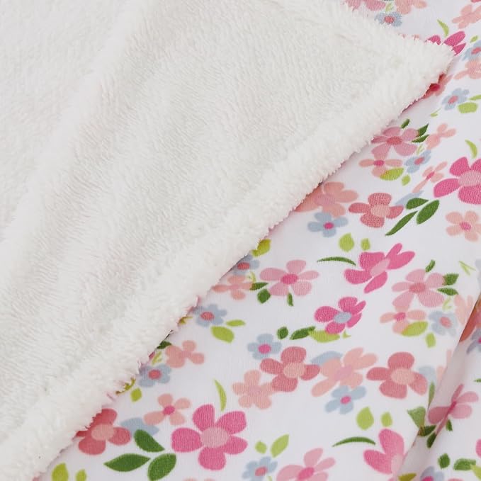 CREVENT 30''X40'' Cute Cozy Fluffy Warm Baby Blanket for Girls Boys Infants Toddlers' Bedding/Crib/Cot/Stroller, Baby Shower Birthday Newborn's Gift - Wildflower
