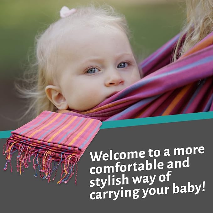 Woven Wrap Baby Carrier for Infants and Toddlers (Summer Rainbow)