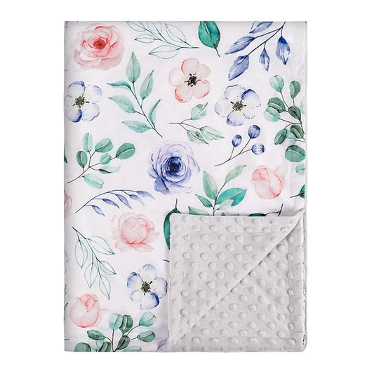 Soarwg Kids Baby Blanket Unisex Newborn, Super Soft Comfy Flower Blanket, for Toddler Baby Nursery Bed Blanket Stroller Crib Shower Gifts, 30 x 40 Inch