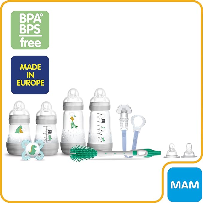 MAM Infant Basics Newborn Gift Set,Transparent, 9-Piece, Newborn