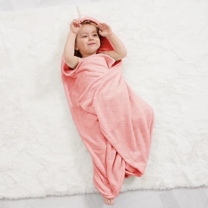 Hooded Baby Towels Girl Baby Bath Towels Toddler Towels for Girls 0-5 Years, 2-Pack Ultra Soft & Absorbent Baby Girl Bath Towel Toddler Bath Towel, Large 50''x32'' Baby Hooded Towel Girl