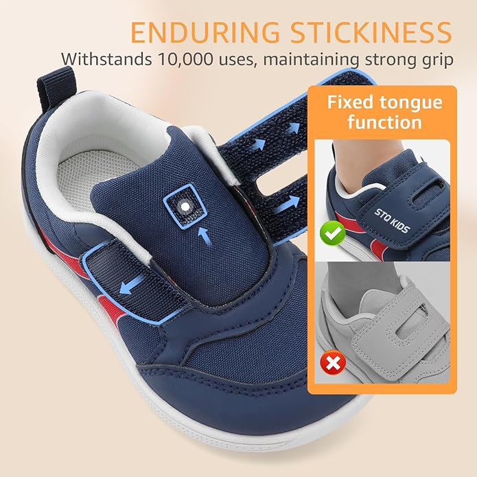 Toddler Wide Toe Box Barefoot Shoes Boys Girls Sneakers Kids Tennis Shoes Preschool Non Slip Lightweight Comfortable First Walking Shoes Running Outdoor Activities