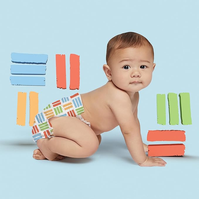 Hello Bello Premium Diapers Size 1, Balloon Buddies & Crosshatch Cuties Designs, 82ct Club Box