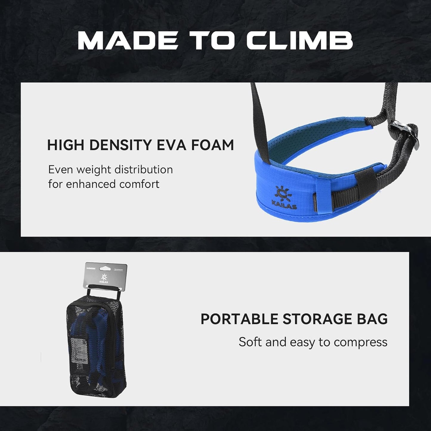 KAILAS Kids Rock Climbing Harness Child Safety Belt Climbing Gear Adjustable Lightweight