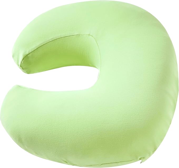 Nursing Pillow, Plus Size Breastfeeding Pillow Original Support for Baby Boys Girls Breastfeeding Essentials, with Removable Soft Cotton Cover (Light Green, Large (25.59*20.08*6.30 Inches))