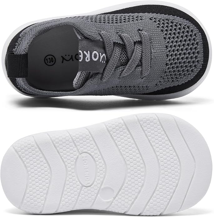 MORENDL Toddler Shoes Baby Walking Sock Shoes Infant Sneakers 0-4 Years Boy Girl Barefoot Tennis Shoe Non-Slip Brethable