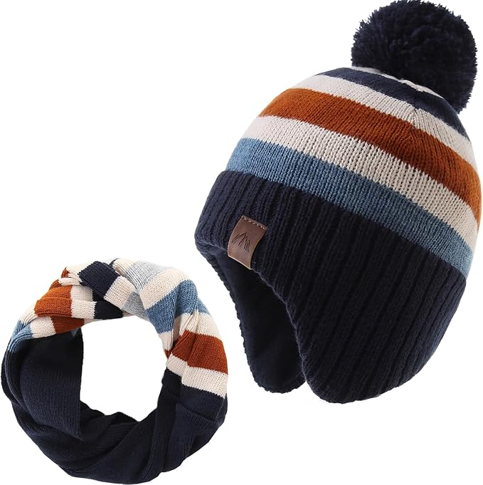 Moon Kitty Baby Boys Hats Toddler Beanies for Boys Winter Fleece Winter Hat Boys