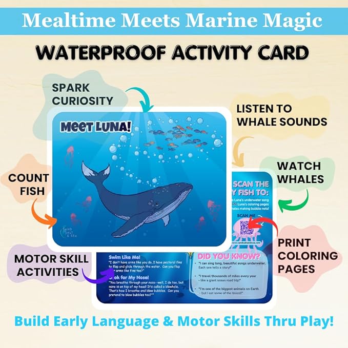 Animal Silicone Bibs for Babies - 2 Pack Sea Life Bibs for Boys and Girls - Easy to Clean Adjustable