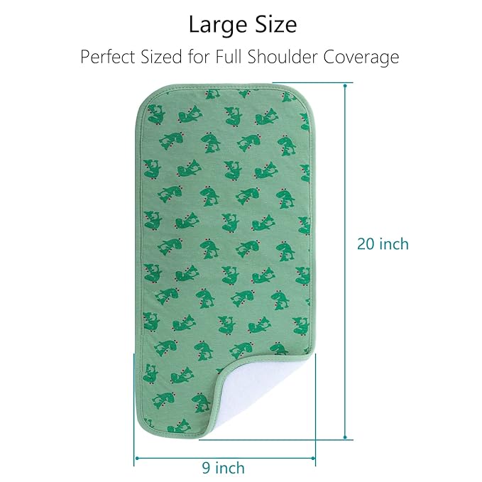 Hakochia Burp Cloths for Baby Boy & Girl Organic Cotton Large Unisex Burp Clothes Extra Absorbent Soft Neutral Burping Rags Spit Up Cloth Sets for Newborns 8 Pack (D)