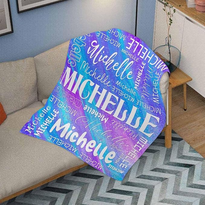 Customized Baby Blanket, Personalized Gifts Blanket with Name for Girl Customized Blankets Personalized Gifts Flannel Fleece Blankets