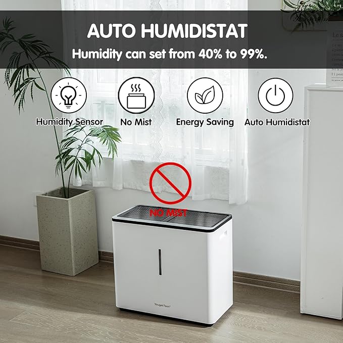 Evaporative Humidifiers |14.5 L(3.9 Gal) Tank for Whole Room Humidifier | 60 W Cool No Mist Humidifiers | 7 Speed | MAX Output 3000 ml/h | Auto Humid | Top Filling