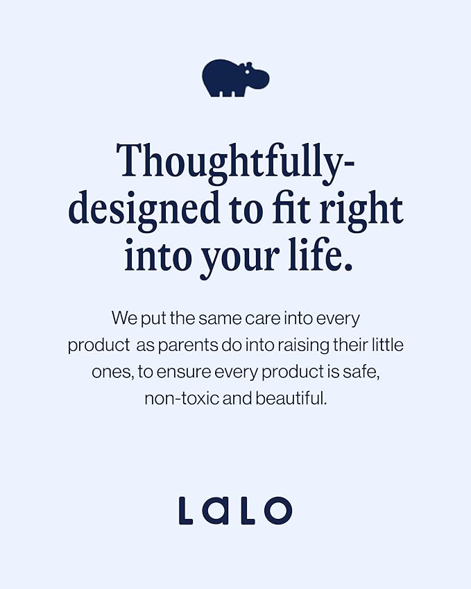 Lalo Bath Time Storage Bin - Keep Items Organized & Dry with Non-Toxic Plastic, Easy Cleanup, Removable Drying Bin, Woven Baby Organizer, Secure Wall Attachment, 9 x 5.5 x 8.5 in - Coconut