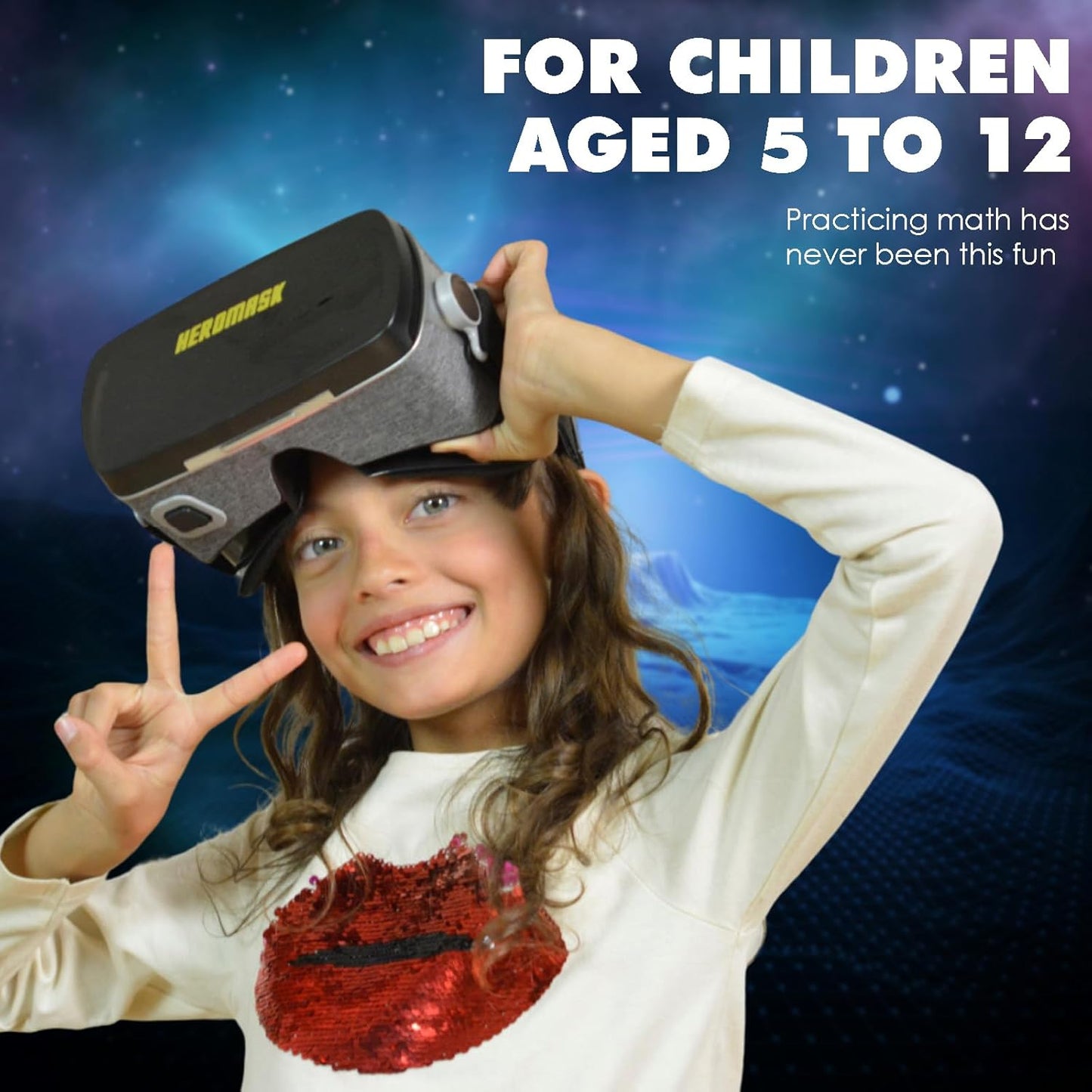 VR Headset + Math Games [Multiplication Subtraction etc] Virtual Games: Gift for Boys & Girls. Cool Educational Toys for Kids 5 6 7 8… Years Old. Virtual Reality Learning Resources Grade 1 2 3 4…8
