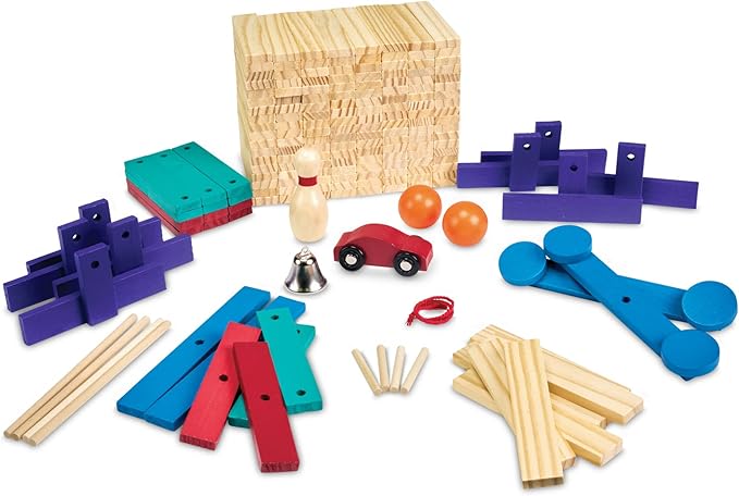 MindWare KEVA Contraptions Reactions Planks Building Toy - 178 KEVA Building Planks (191 Piece Set) - Free-Form Wood Building Set for Kids to Create Their Own Ball Maze – Ages 7 & Up