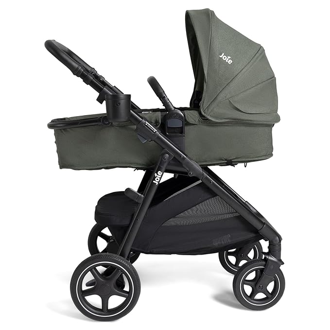 Joie Baby, Ginger LX 4-in1 Stroller + Joie Baby Mint Latch Car Seat (Evergreen)