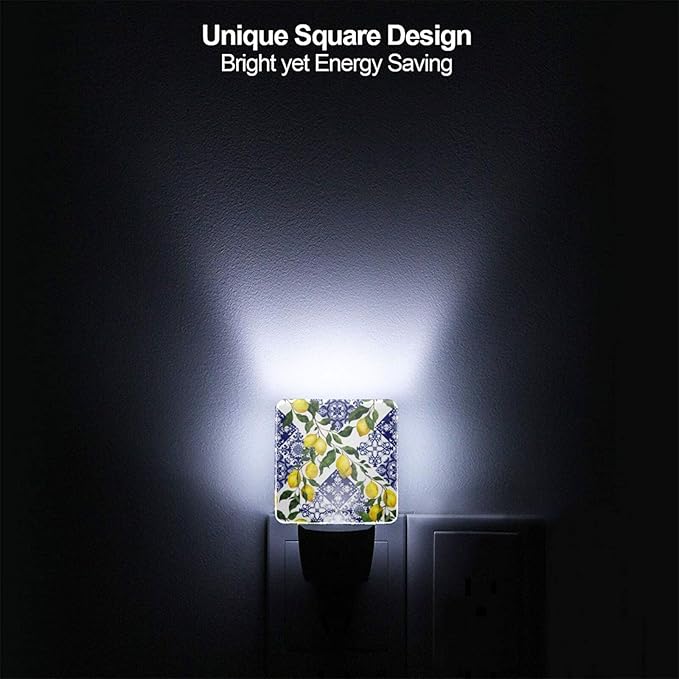 Led Night Light, Lemon Decorative Plug in Nightlights,with Smart Auto Dusk to Dawn Night Light for Bedroom, Kitchen, Nursery, Bathroom