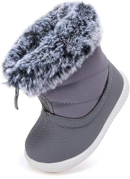 BMCiTYBM Baby Boy Girl Snow Boots Waterproof Winter Warm Booties Nonslip Lightweight Outdoor Shoes for First Walkers 6 9 12 18 24 Months(Infant/Toddler)