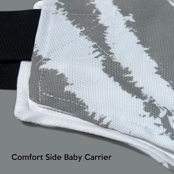 Baby Sling Shoulder Carrier,Ultimate Comfort Side Baby Carrier for Newborn to Toddler/Infants (7lbs-44lbs)(Grey White)
