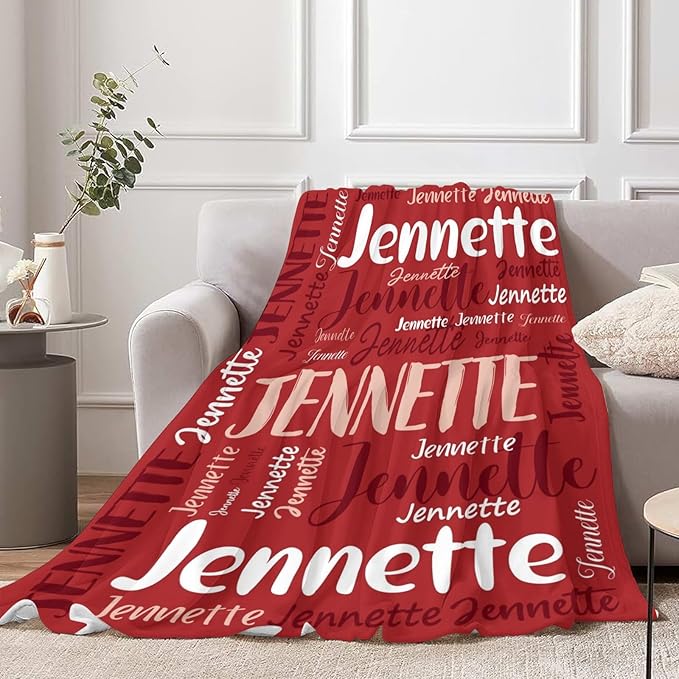 Personalized Custom Baby Blanket with Name for Girls Boys Kids Customized Flannel Blanket for Bed Nursery Room Baby Stroller