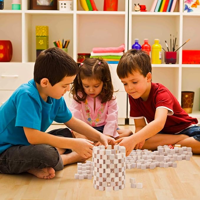 200 Pack Unfinished Wooden Cube Blocks,Square Wood Craft Cube Blocks Wooden Blocks Building Blocks,Square Blank Blocks,Puzzle Making and DIY Craft Cube Blocks Making & DIY Projects (Wood-0.79 Inch)