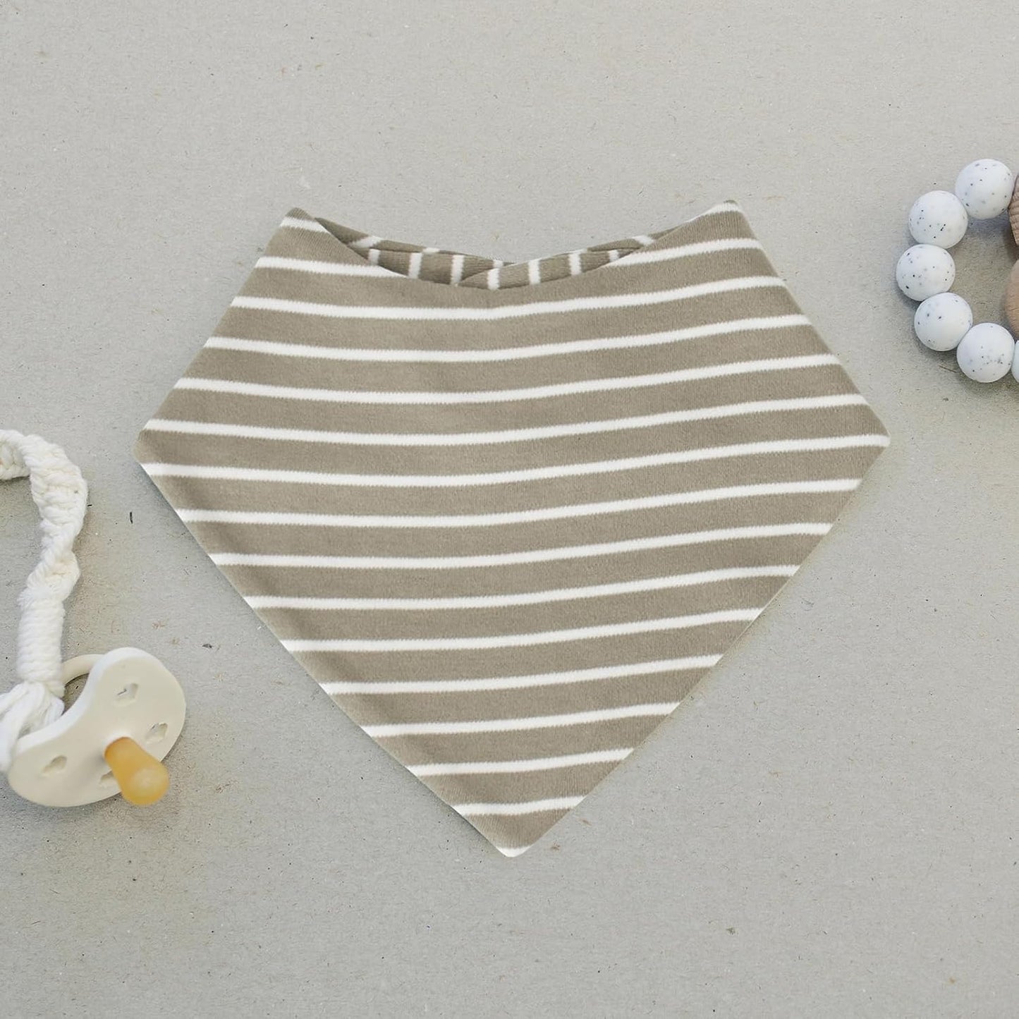 Woolino Merino Wool Baby Bibs - Highly Absorbent Bandana Bib with Cotton Outer Layer and Merino Wool Inner Layer - Pack of 2