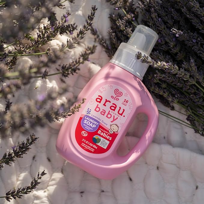 Arau Baby Laundry Soap, Lavender, Plant Based Formula, Safe for Sensitive Skin, Baby Laundry Detergent with No Artificial Fragrance or Additives, Gentle on Infant, Newborn and Baby Clothes, 27 Fl Oz
