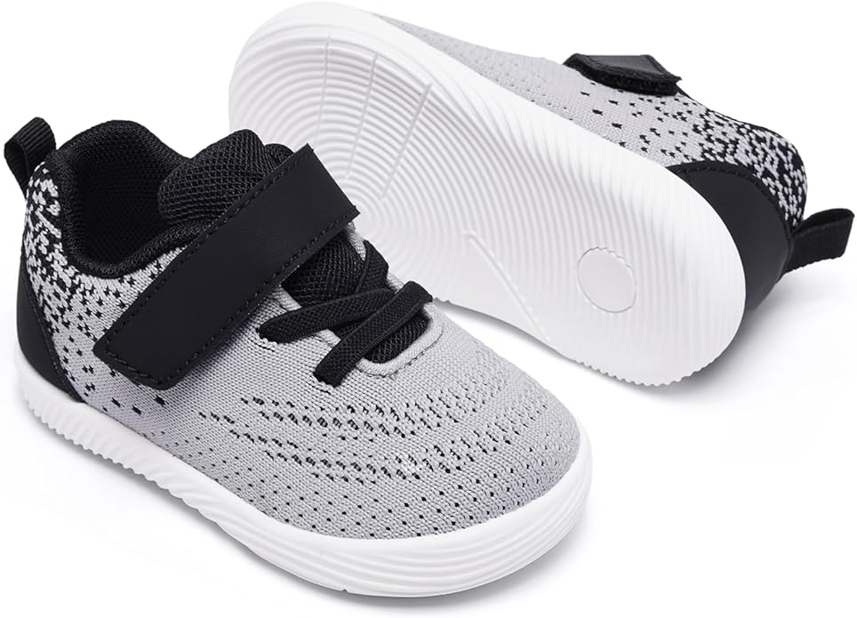 MORENDL Toddler Sneakers Baby Boys & Girls Barefoot Shoes Lightweight Breathable Walking Running Tennis Athletic Sport Shoes