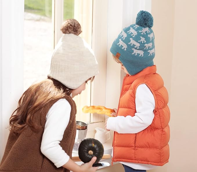 Moon Kitty Baby Boys Hats Toddler Beanies for Boys Winter Fleece Winter Hat Boys