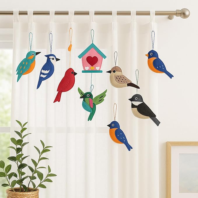 FYXGZZH Kids Beginner Sewing Kit – DIY Stuffed Craft Set with Pre-Cut Felt, Plastic Needle & Embroidery Thread, Educational Arts & Crafts for Boys & Girls Ages 6-12, Bird