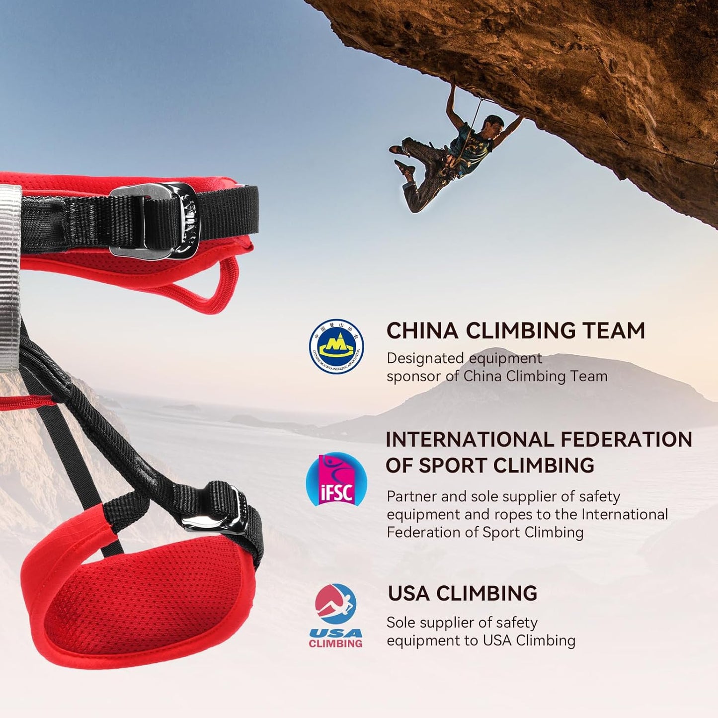 KAILAS Kids Rock Climbing Harness Child Safety Belt Climbing Gear Adjustable Lightweight