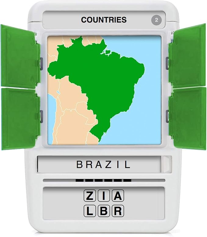 100 PICS Countries of The World Travel Game - Learn 100 Countries | Flash Cards with Slide Reveal Case | Geography Card Game, Gift, Stocking Stuffer | for Kids and Adults | Ages 6+